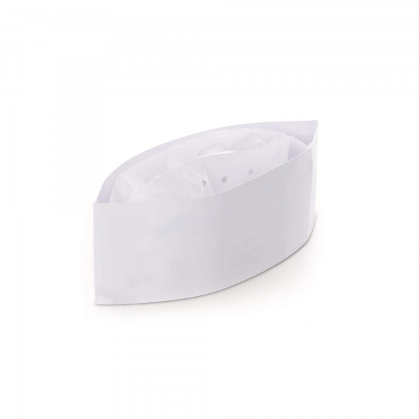 100 pz Copricapo a bustina in carta 28x8,5 cm BIANCO