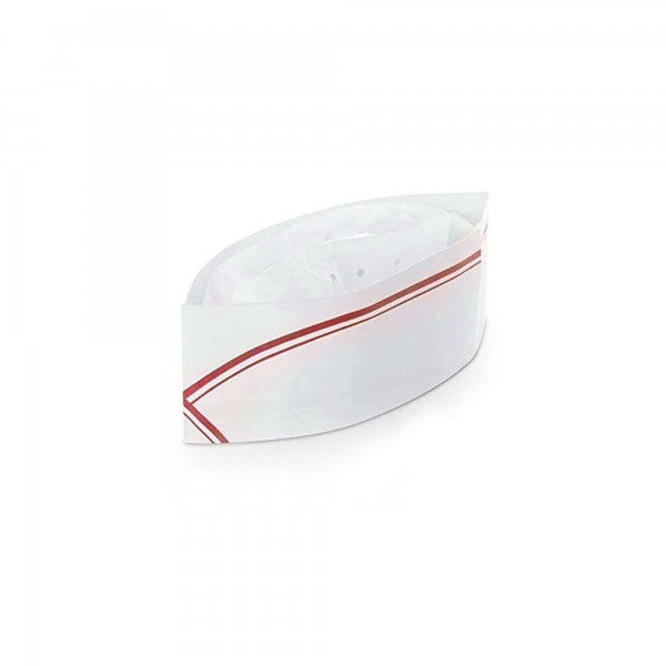 100 pz Copricapo a bustina in carta 28x8,5 cm ROSSO