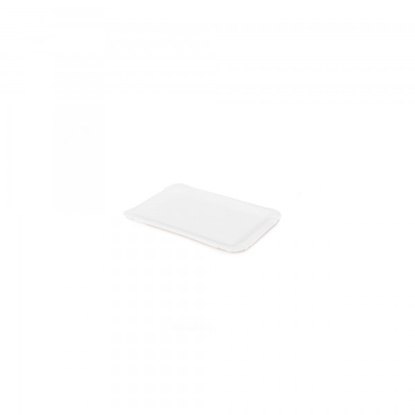 250 pz Vassoi in cartoncino bianco 10x16 cm