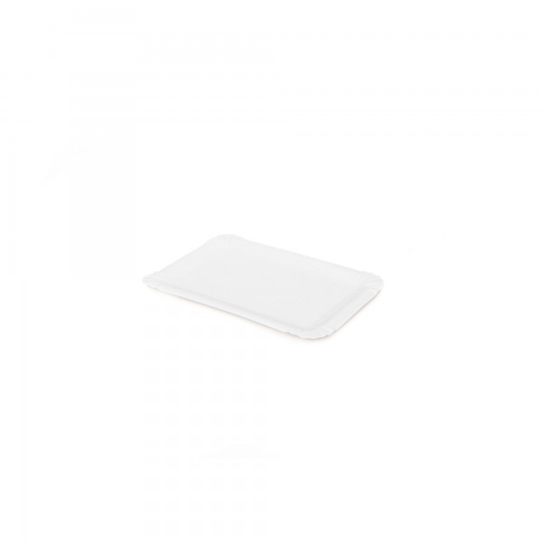 250 pz Vassoi in cartoncino bianco 16,5x20 cm