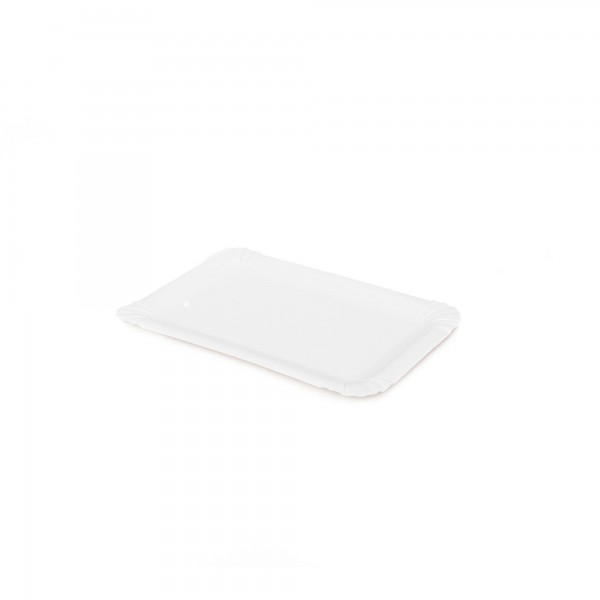 250 pz Vassoi in cartoncino bianco 17,5x25 cm