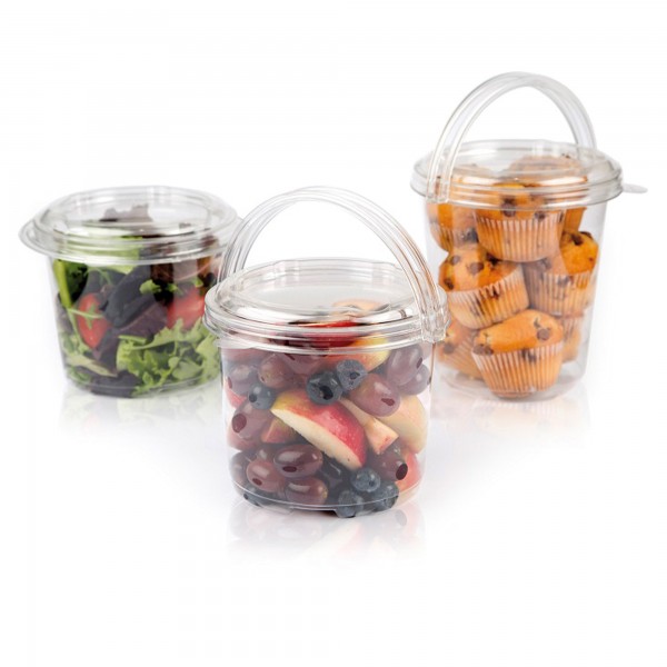 528 pz Contenitori in PET a cestino ø 12,6x12,2cm - 750 ml