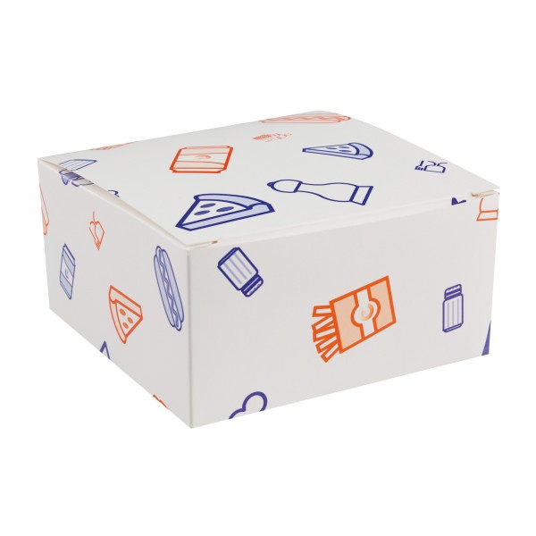 500 pz Contenitore in cartoncino per nuggets 10,8x10,8x7 cm