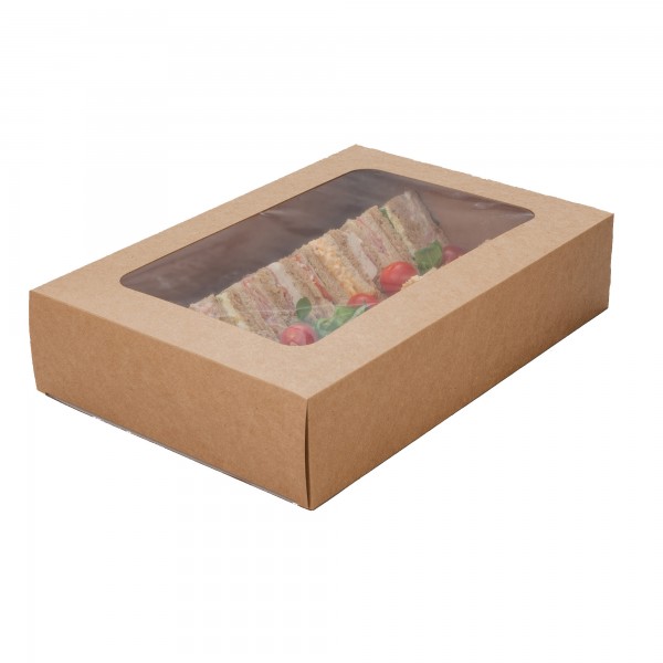 25 pz Scatola in cartoncino con finestra 28,2x26x8,2cm