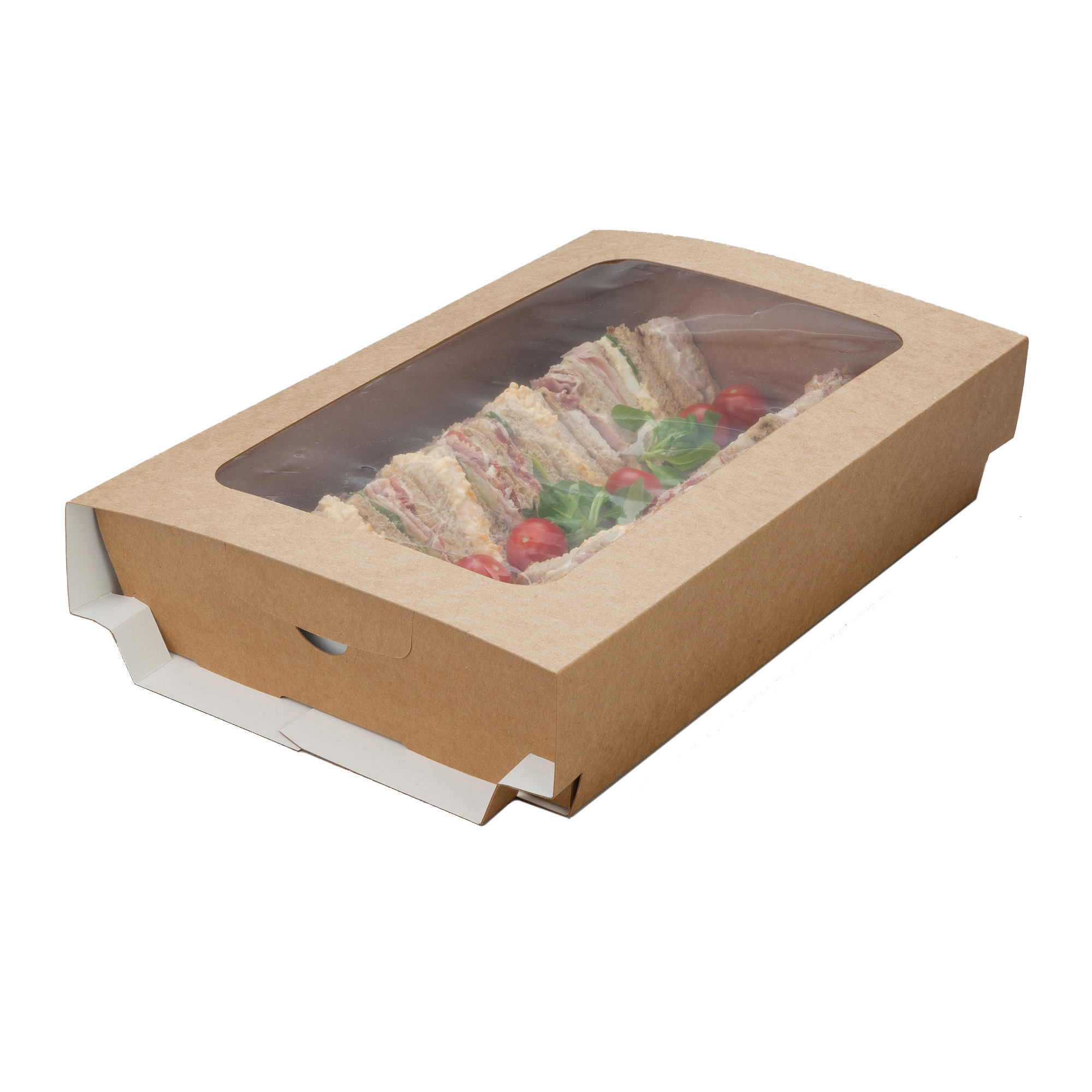 25 pz Custodia per vassoio in cartoncino con finestra 40,2x26x8,2 cm