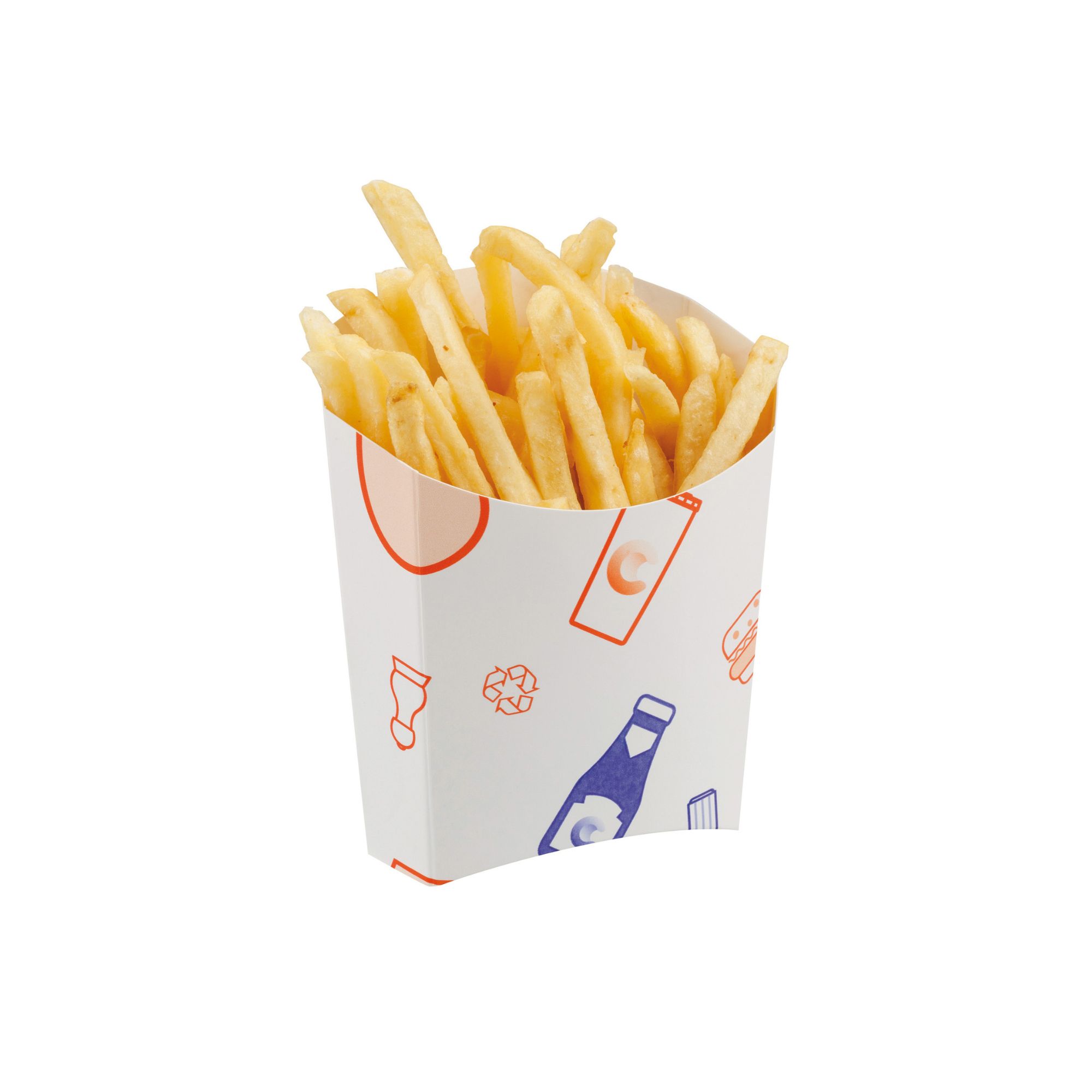 1000 pz Contenitore in cartoncino portapatatine 9,2x3,4x13,2 cm