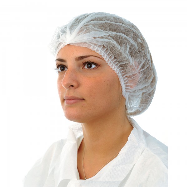 100 pz Cuffia monouso in tnt MOB CAP, L, bianco