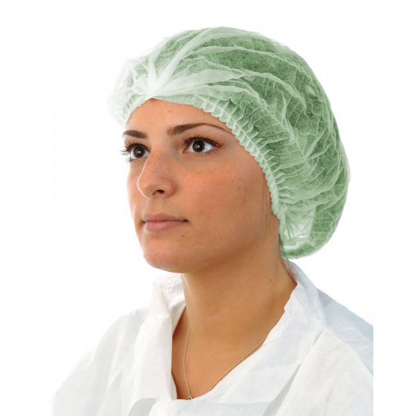 100 pz Cuffia monouso in tnt MOB CAP, L, verde