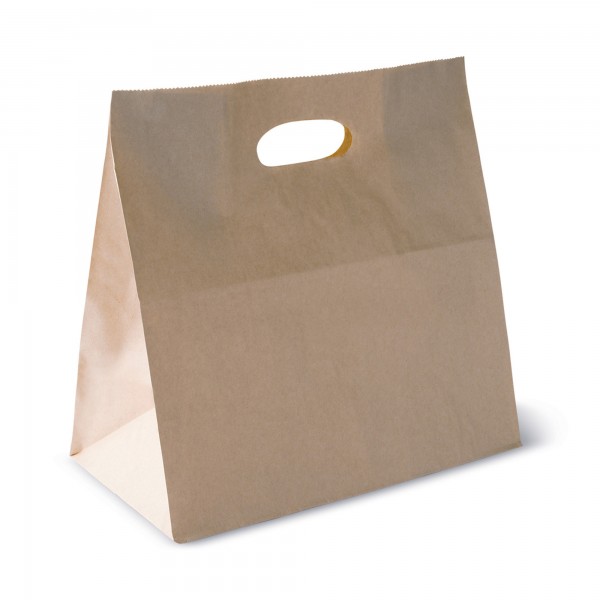 500 pz Shoppers in carta con maniglia a foro 28x28x15 cm