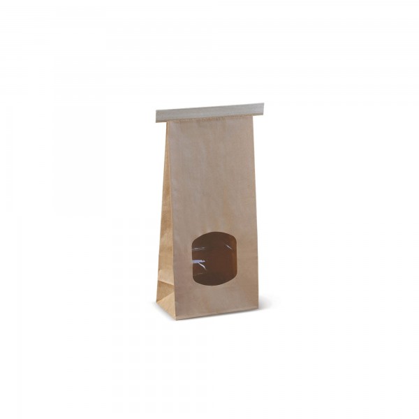 50 PZ Sacchetti richiudibili in carta laminati PP 26x8,8x4,7 cm