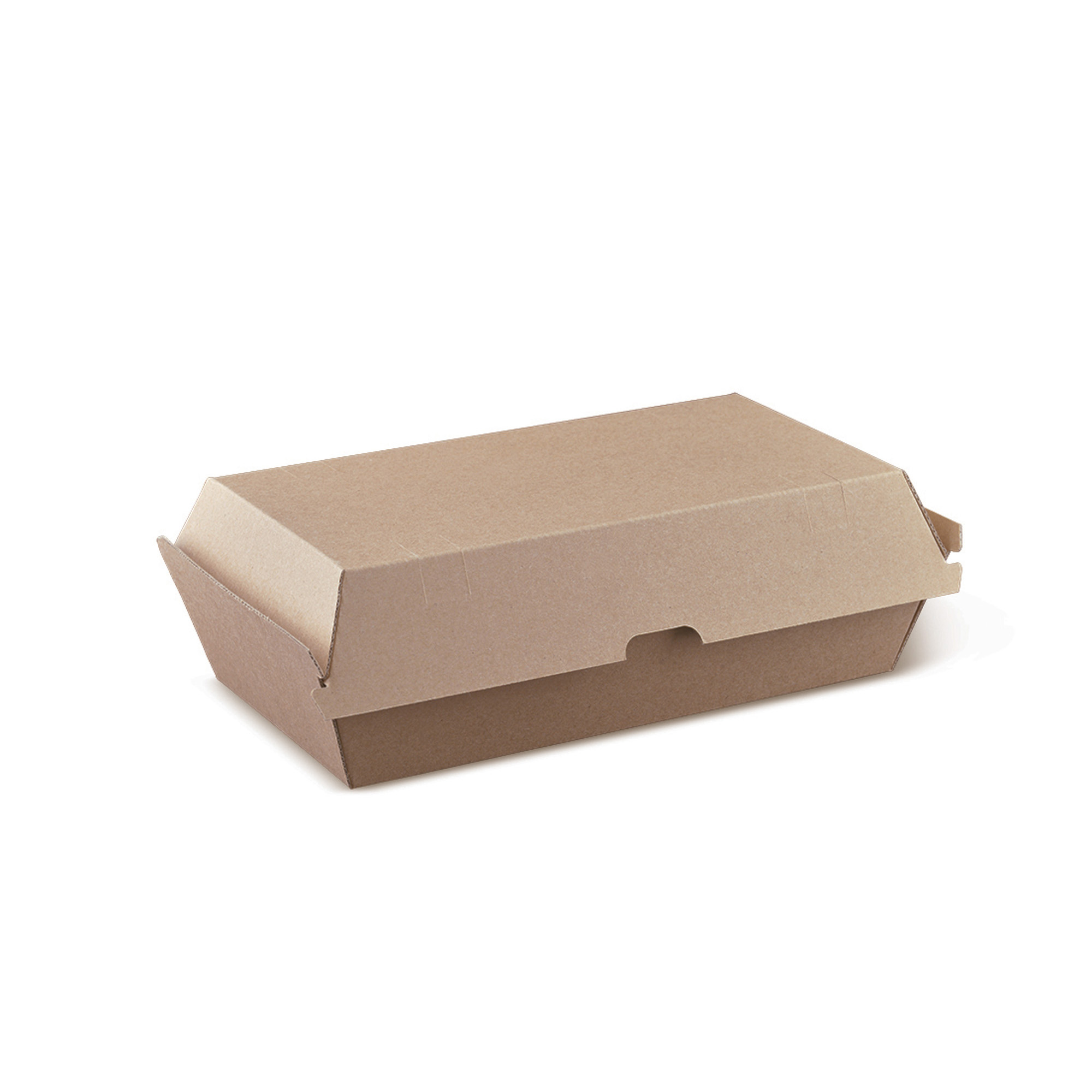 200 pz Contenitore in cartoncino per panino 13,5x12,5x7,5 cm.
