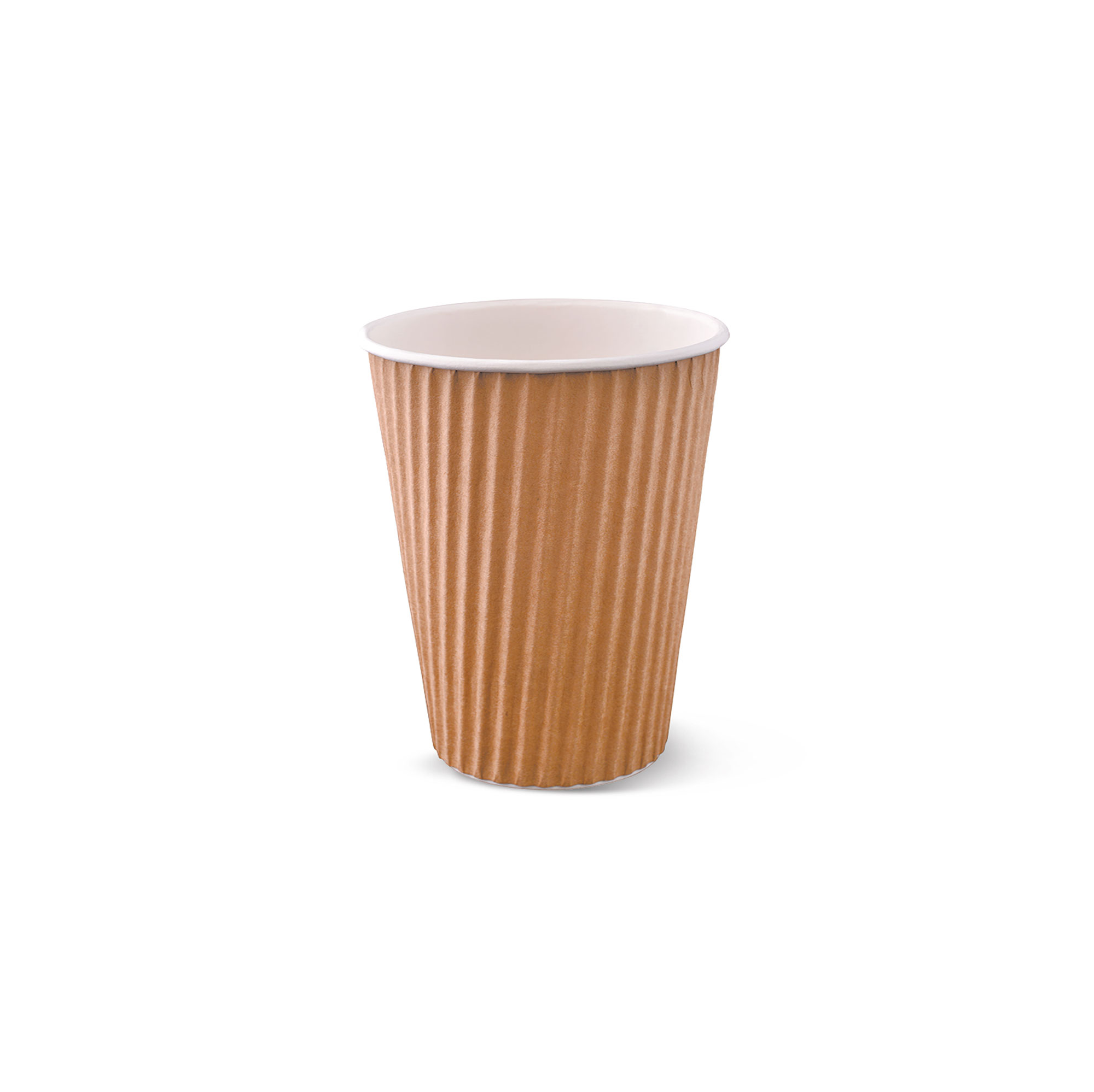 40 pz Bicchieri in cartoncino corrugato MARRONE 240 ml