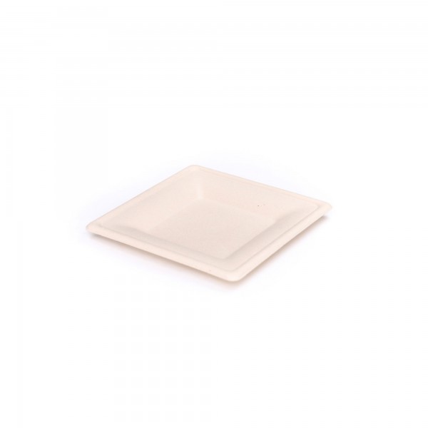 50 pz Piatti in polpa di cellulosa natural 15x15 cm