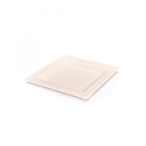 50 pz Piatti in polpa di cellulosa natural 20x20 cm