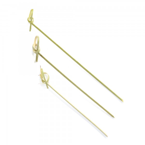 100 pz Spiedini a ricciolo in bamboo 12 cm