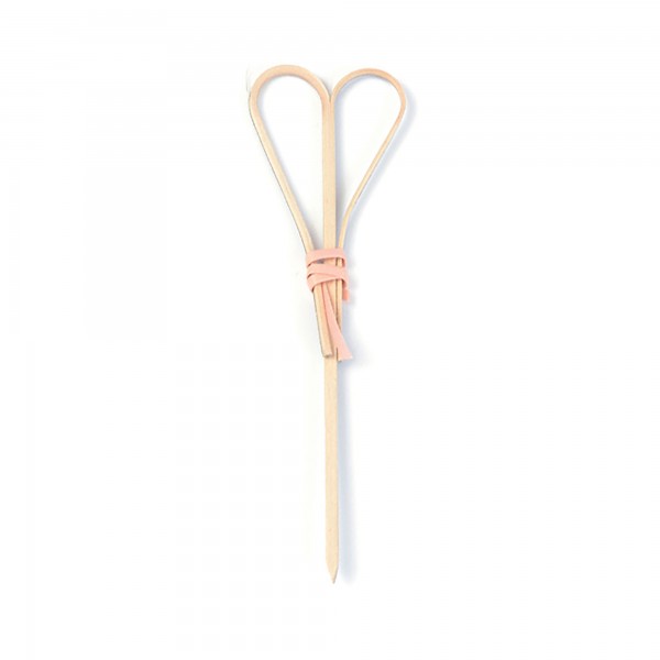 100 pz Spiedini decorativi in bamboo FIOCCO NATURAL