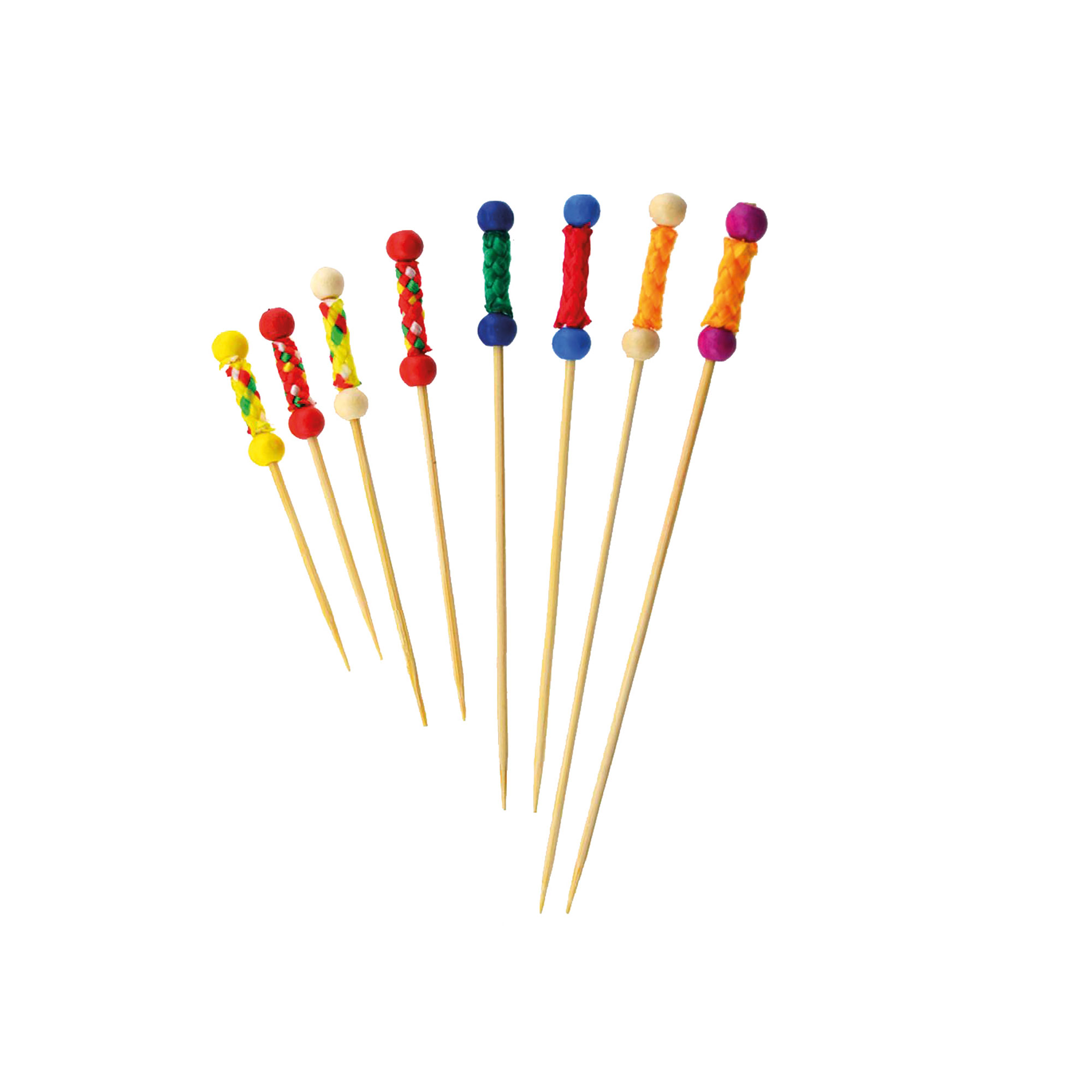 100 pz spiedini decorativi in bamboo