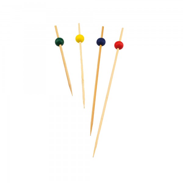 100 pz Spiedini in bamboo decorati 70mm 100pz/cf