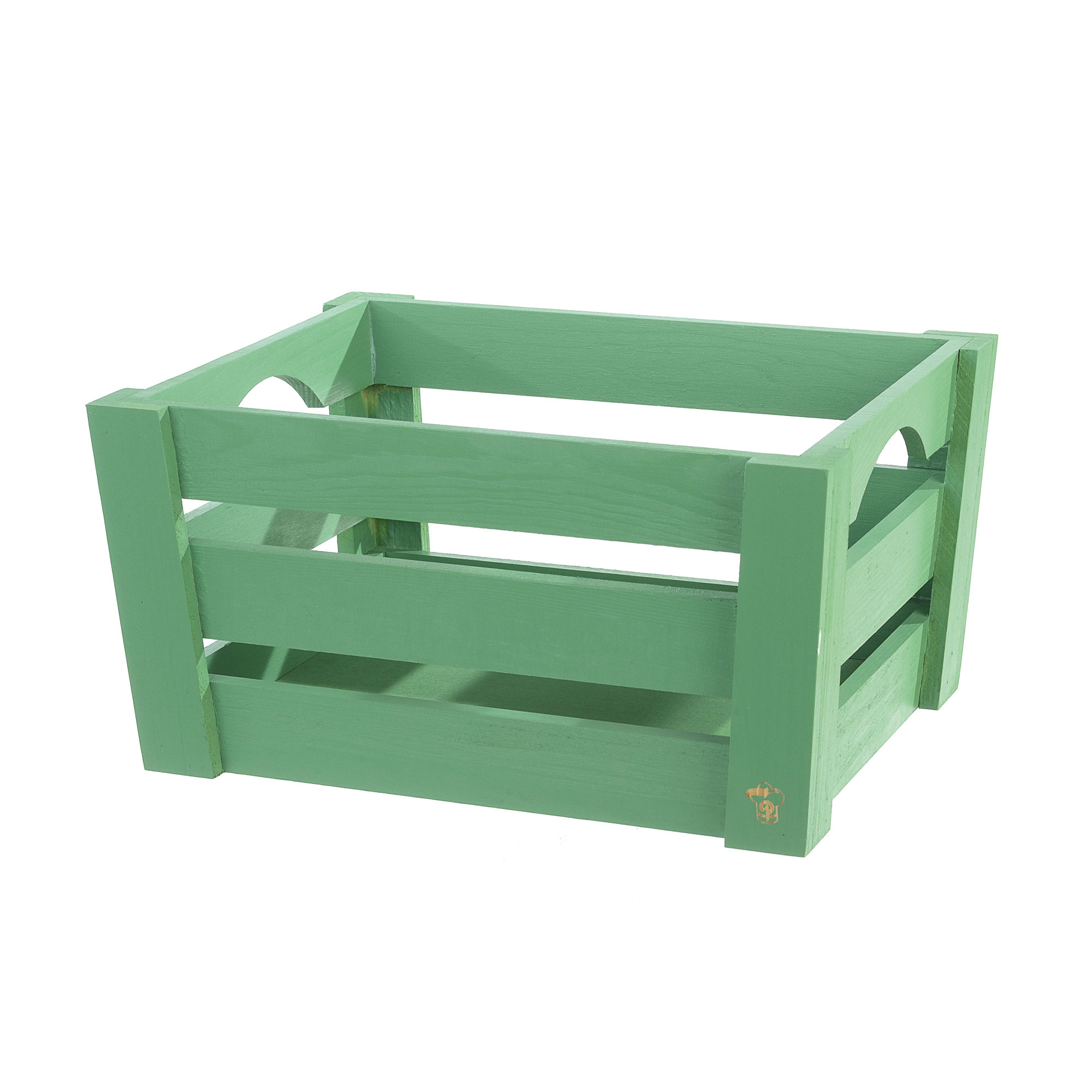 1 pz Minicassetta in legno svasata 26x20x14 cm VERDE