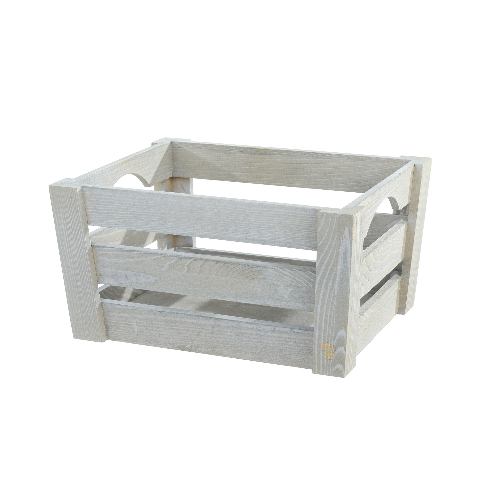 1 pz Minicassetta in legno svasata 26x20x14 cm GRIGIO