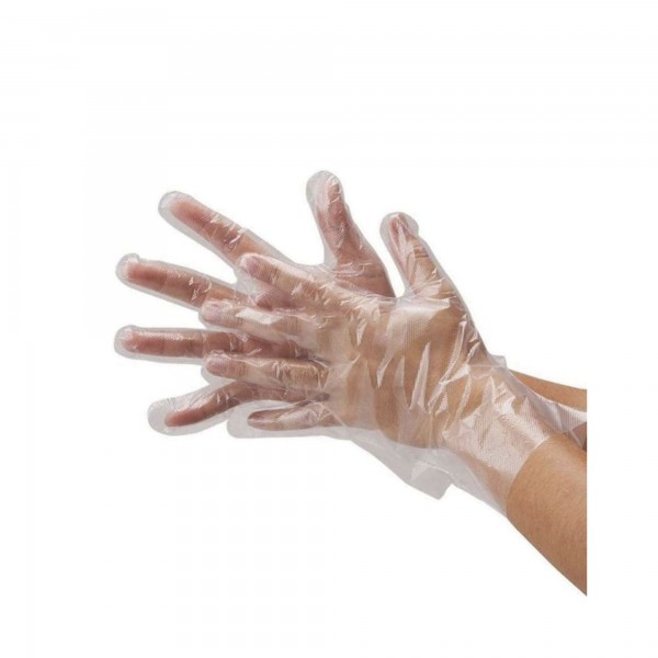 100 pz Guanti monouso in LDPE, taglia M, trasparente