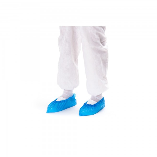 100 pz Copriscarpe in CPE 15x41 cm, BLU