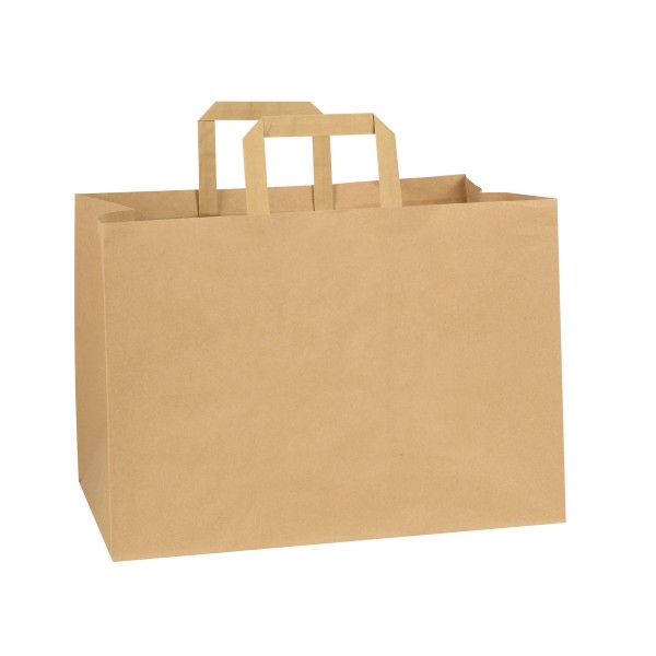 70 PZ Shoppers in carta con maniglia piatta 35x23x25 cm