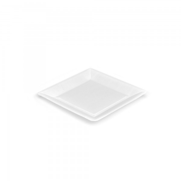 100 pz Piatti in cartoncino bianco liscio 18x18 cm