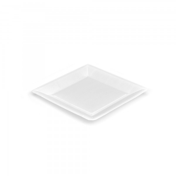 50 pz Piatti in cartoncino bianco liscio 23x23 cm