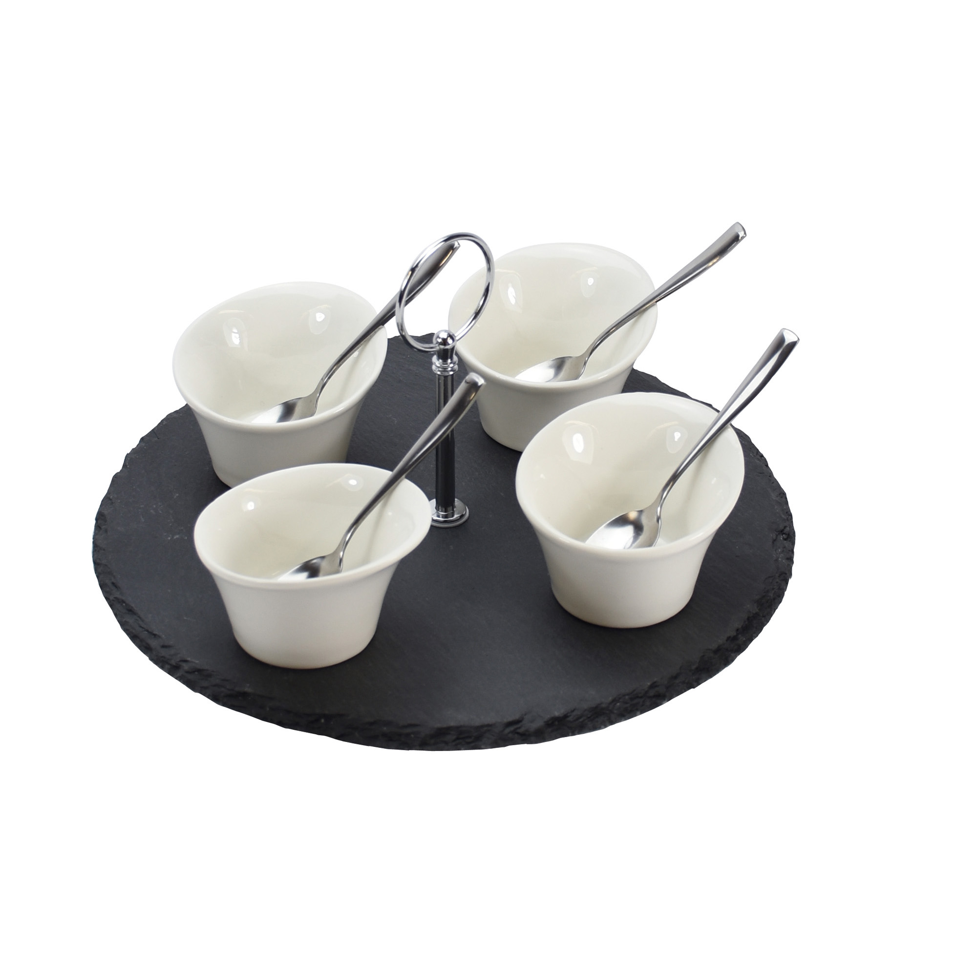 1 pz set vassoi in ardesia