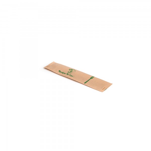 50 pz Forchetta in legno imbustata singolarmente